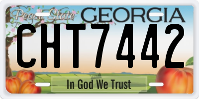 GA license plate CHT7442