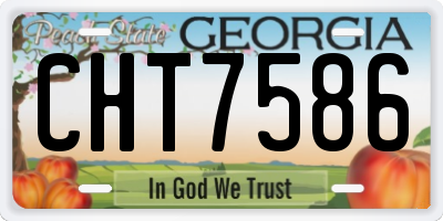 GA license plate CHT7586