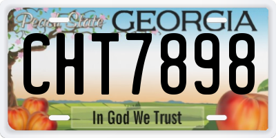 GA license plate CHT7898