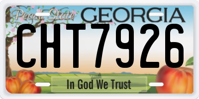 GA license plate CHT7926