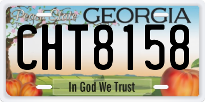 GA license plate CHT8158