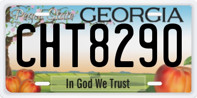 GA license plate CHT8290