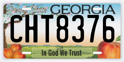 GA license plate CHT8376