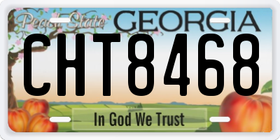 GA license plate CHT8468