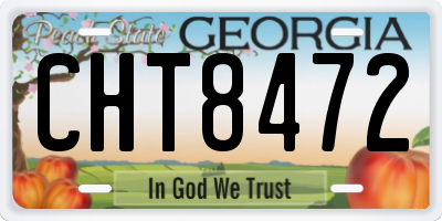 GA license plate CHT8472