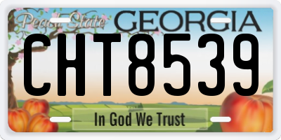 GA license plate CHT8539