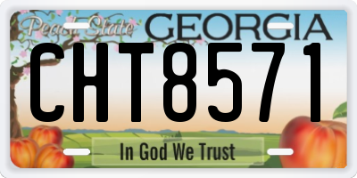 GA license plate CHT8571