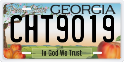 GA license plate CHT9019