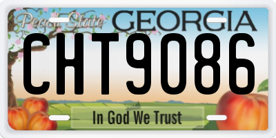 GA license plate CHT9086
