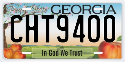GA license plate CHT9400