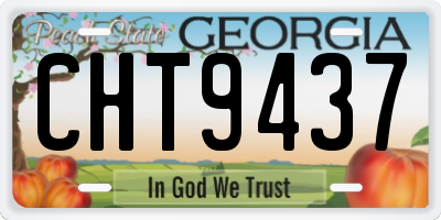 GA license plate CHT9437