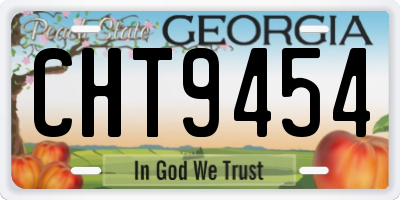 GA license plate CHT9454