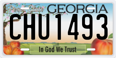 GA license plate CHU1493