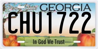 GA license plate CHU1722