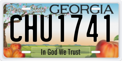 GA license plate CHU1741