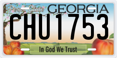GA license plate CHU1753