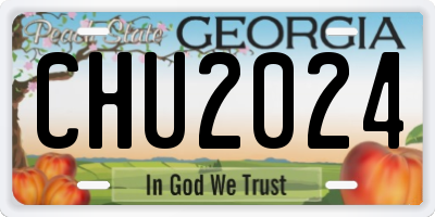 GA license plate CHU2024