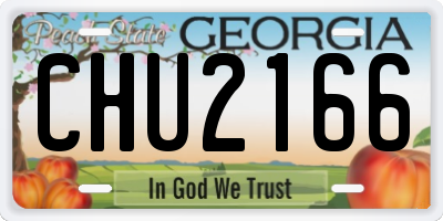 GA license plate CHU2166