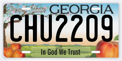 GA license plate CHU2209
