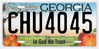 GA license plate CHU4045