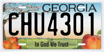 GA license plate CHU4301