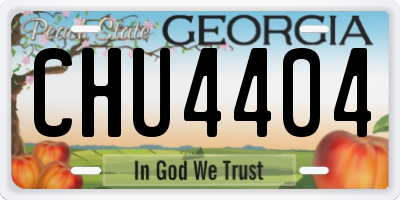 GA license plate CHU4404