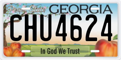 GA license plate CHU4624