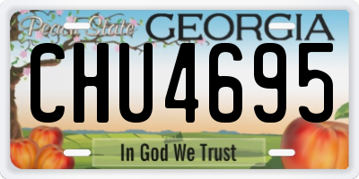 GA license plate CHU4695