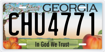GA license plate CHU4771