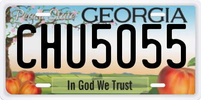 GA license plate CHU5055