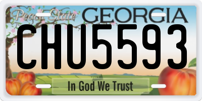GA license plate CHU5593