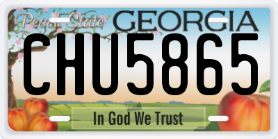 GA license plate CHU5865