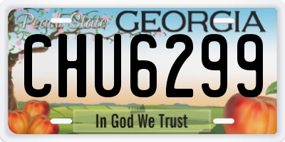 GA license plate CHU6299