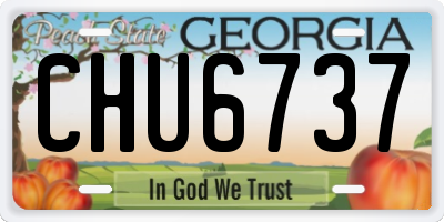 GA license plate CHU6737