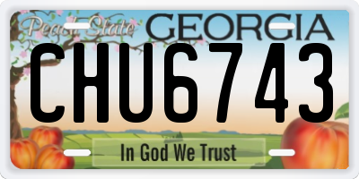 GA license plate CHU6743
