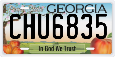 GA license plate CHU6835