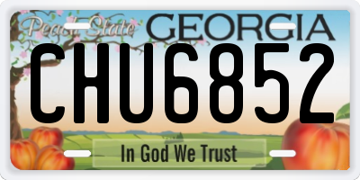 GA license plate CHU6852