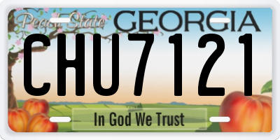 GA license plate CHU7121