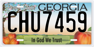 GA license plate CHU7459