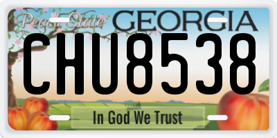 GA license plate CHU8538