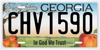 GA license plate CHV1590