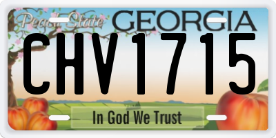 GA license plate CHV1715
