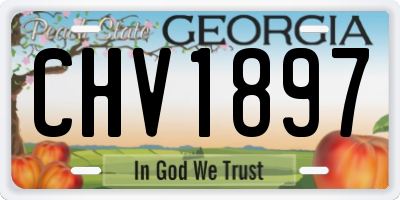GA license plate CHV1897