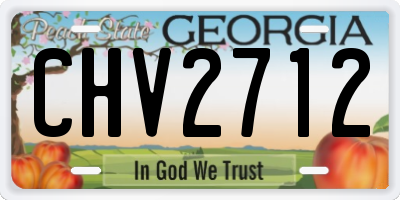 GA license plate CHV2712