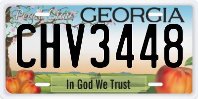 GA license plate CHV3448