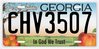 GA license plate CHV3507