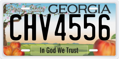 GA license plate CHV4556