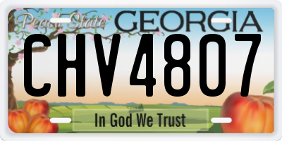 GA license plate CHV4807