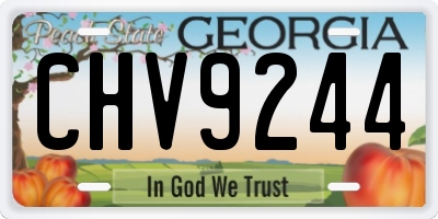 GA license plate CHV9244