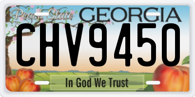 GA license plate CHV9450